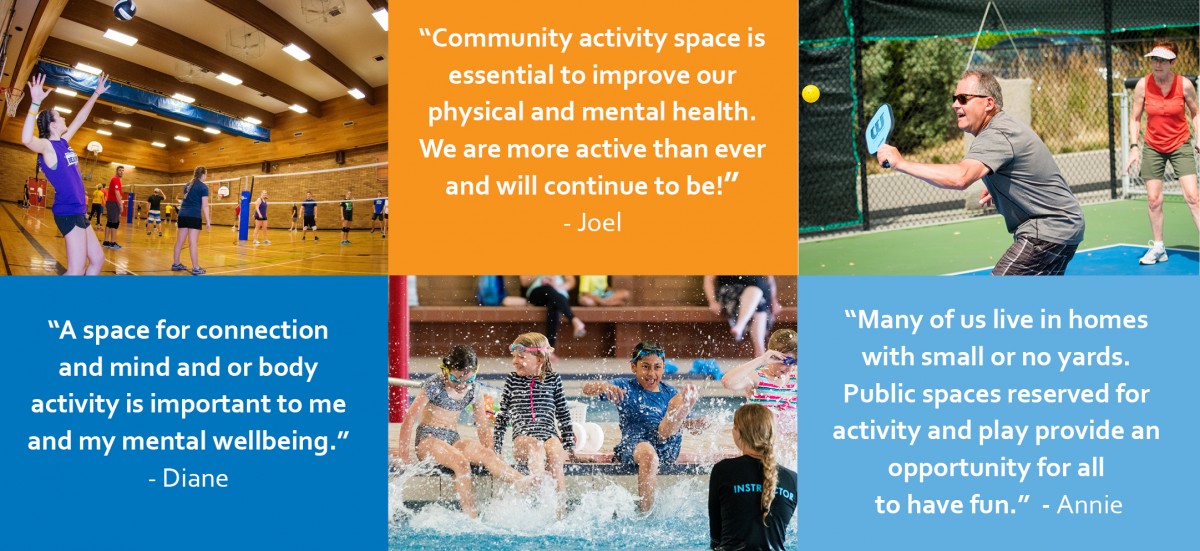 Responses from Kelowna residents about "why active spaces matter" to them