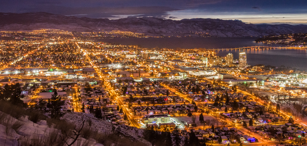 Street lights in Kelowna before LED conversion