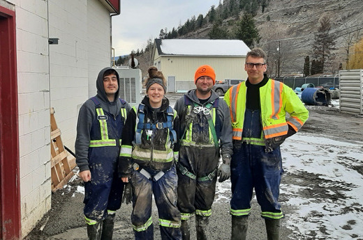 Kelowna Wastewater Treatment staff at the Merritt Wastewater Treatment Plant