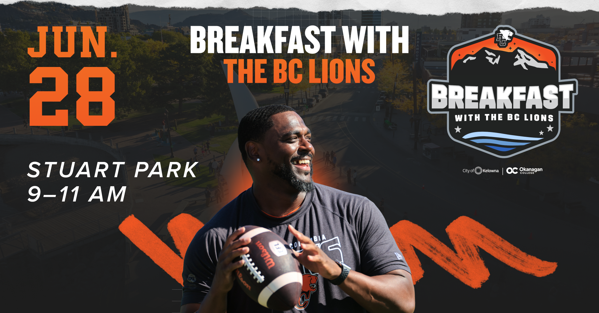 Breakfast with the BC Lions banner Breakfast with the BC Lions banner