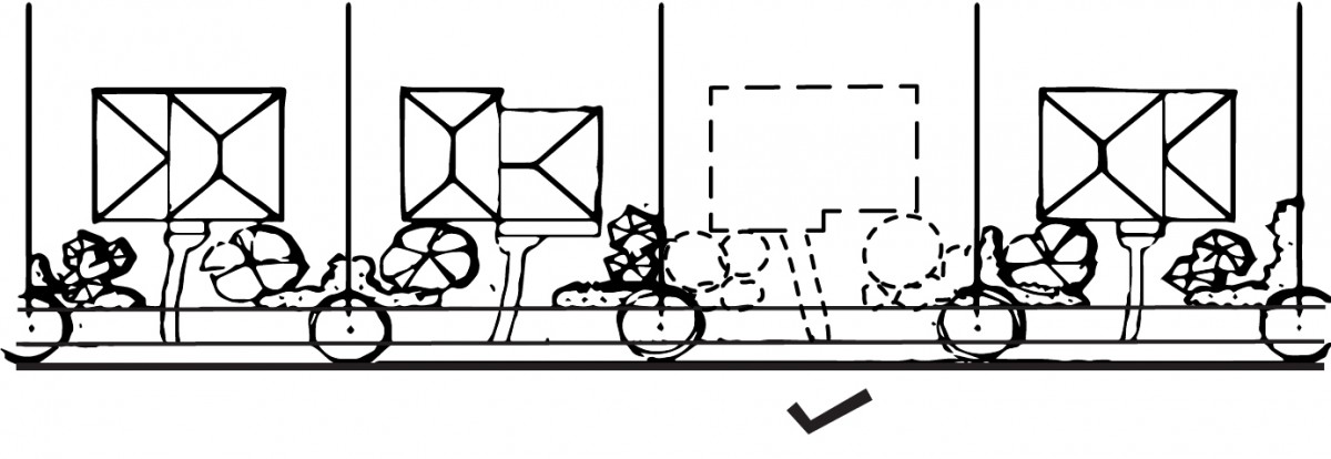2040 OCP - Front yard landscape plantings, walkways and other landscaping