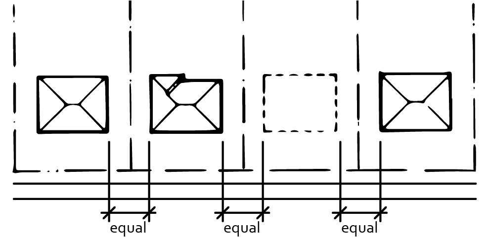 2040 OCP - Spacing between buildings should retain the established pattern