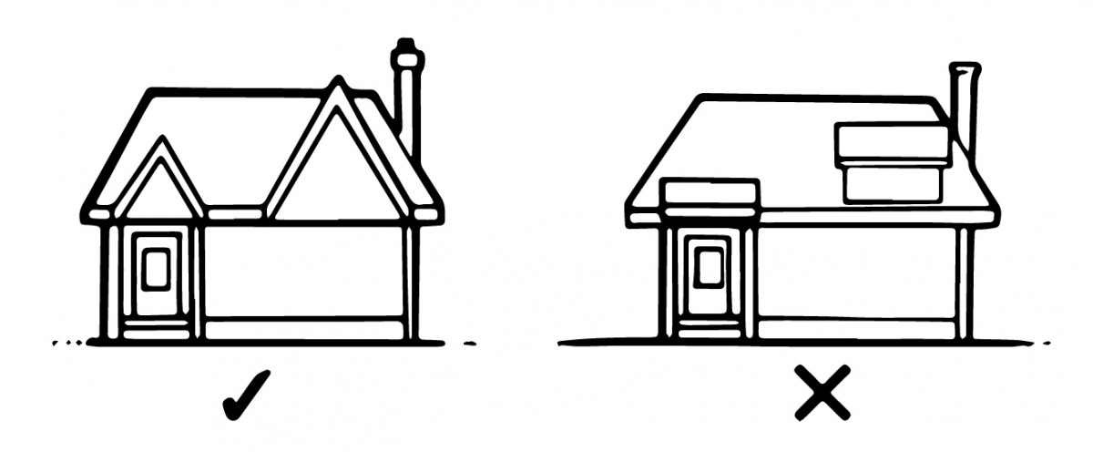 2040 OCP - Roof Pattern - the dominant roof pattern is encouraged