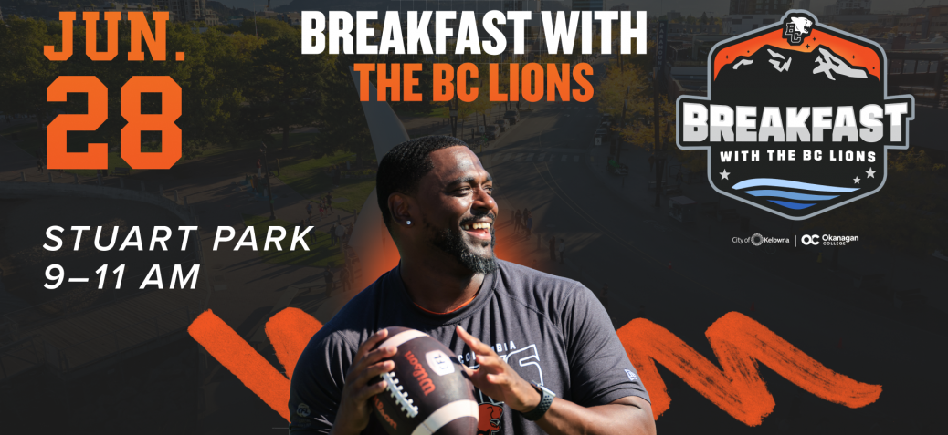 Breakfast with the BC Lions banner Breakfast with the BC Lions banner