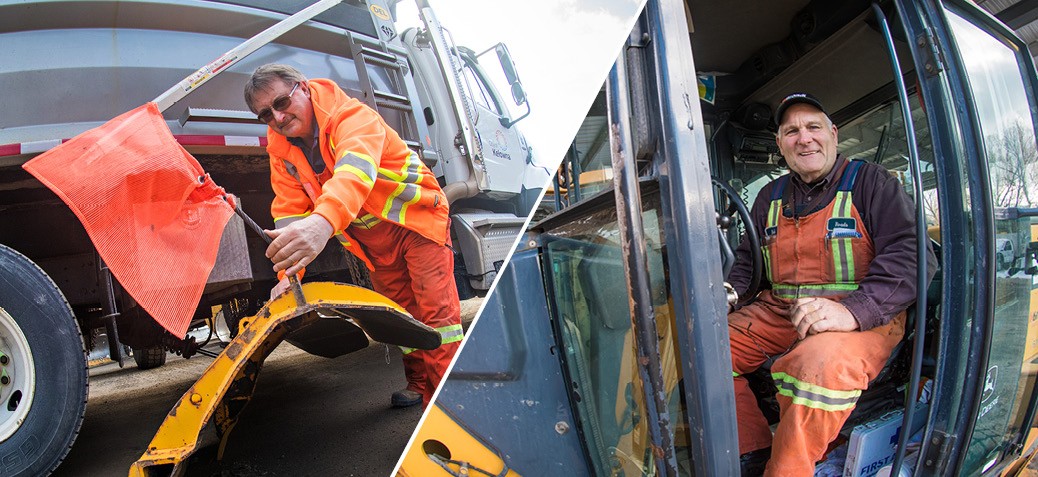 City of Kelowna Equipment Operators Terry Lesko and Bob Stone