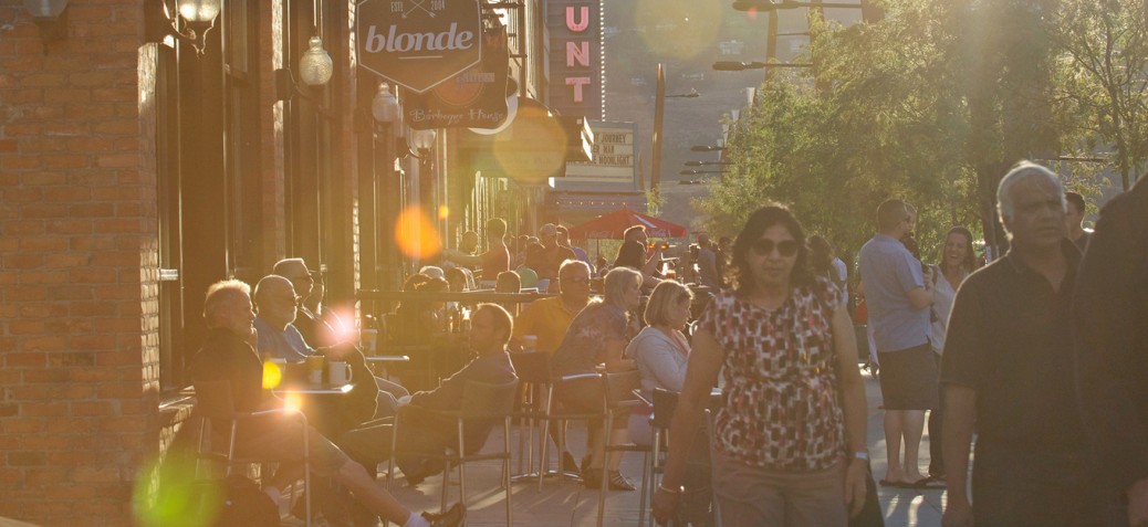 A street patio in Kelowna