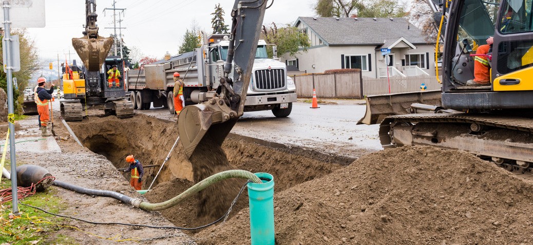 Neighbourhood construction is one of several activities that may create noise complaints Image of construction in a Kelowna neighbourhood