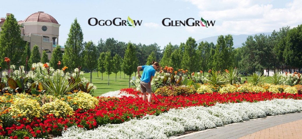 A gardener tends to a garden bed that the City's OgoGrow compost has been applied to