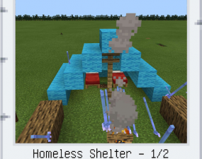 Minecraft homeless shelter