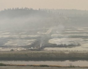 Landfill during fire 